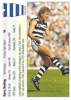 1993 Select AFL #96 Garry Hocking Back